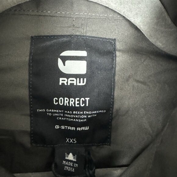 G Star Raw Mens Correct Landoh Slim Shirt XXS L/S Atton Stretch Poplin Carbide - Picture 8 of 13